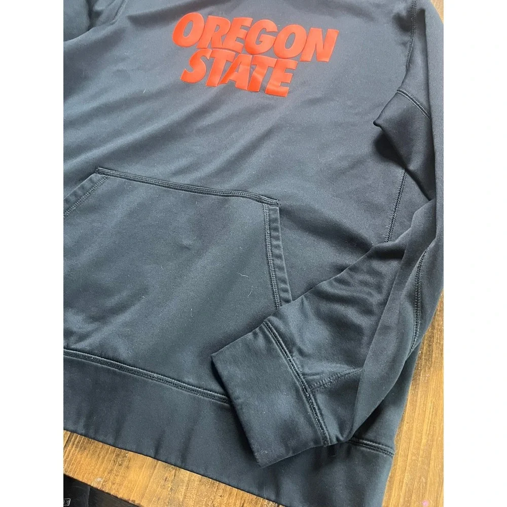 Nike Oregon State Beavers Therma-FIT Hoodie Mens‎ Large Black Orange Pullover